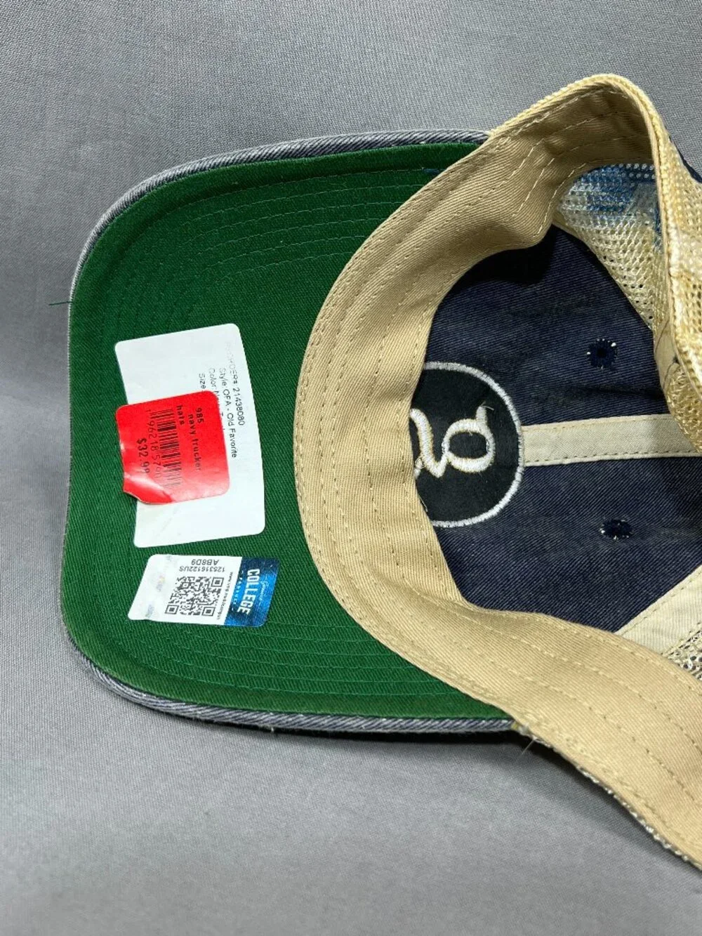 Garth Brooks Concert Notre Dame Legacy Trucker Hat Blue Cream Snapback Dad Cap